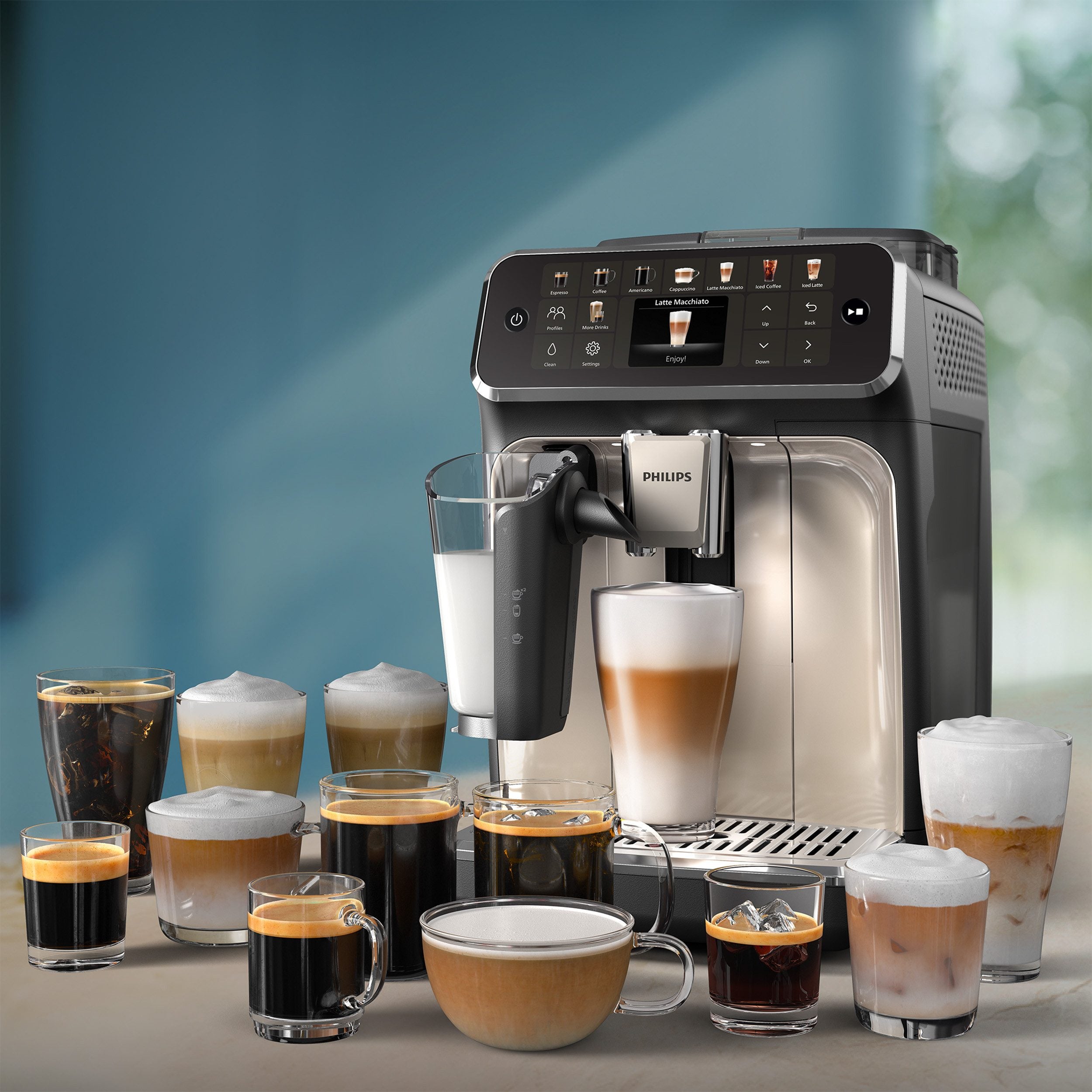 PHILIPS Kaffeevollautomat EP5544/50 5500 Series, 20 Kaffeespezialitäten